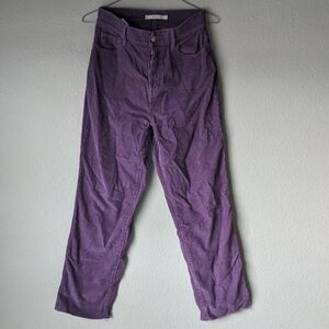 Corduroy high-rise pants